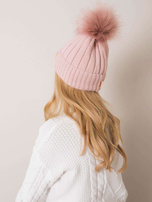 Jasnoróżowa czapka zimowa RUE PARIS