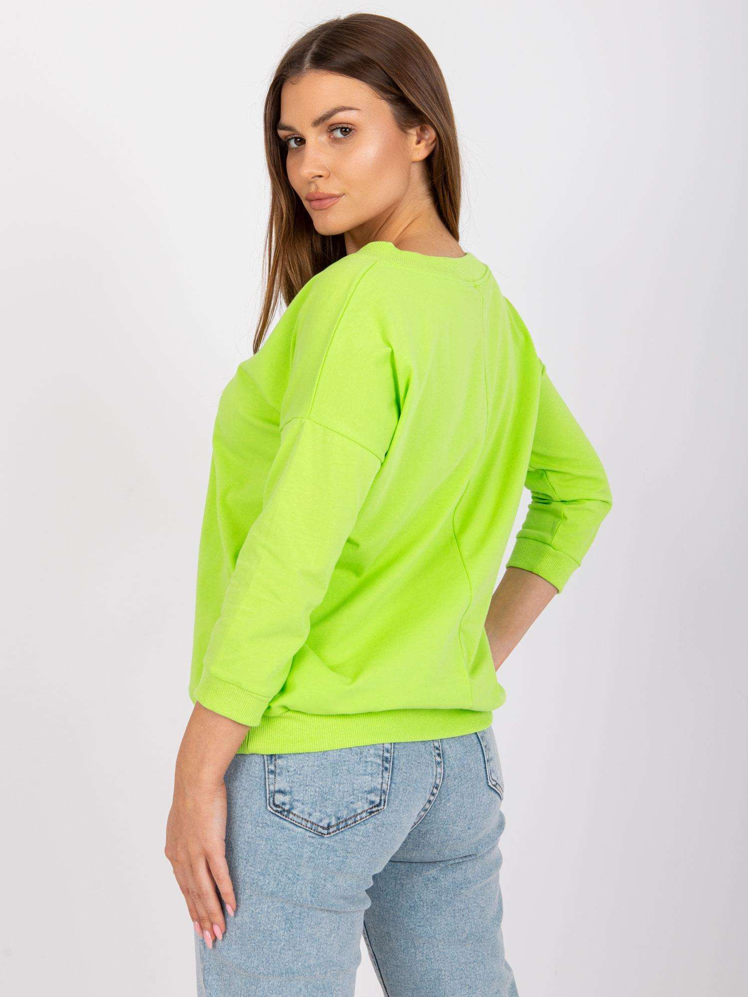 Fluo green blouse basic Oliwia