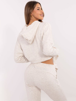 Hurt Jasnobeżowy melanżowy komplet basic z bawełną 