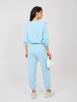 Pastelowy niebieski komplet z miękkiego materiału RUE PARIS 