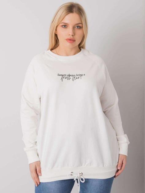 Ecru bluza plus size z napisem Marlow