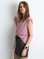 Brudnoróżowy t-shirt Revolution