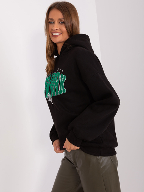 Hurt Czarna ocieplana bluza dresowa z kapturem