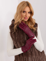 Hurtownia Bordowe rękawiczki z funkcją dotykową