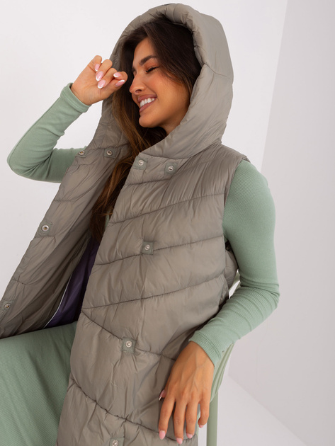 Hurt Khaki puchowa kamizelka z zapięciem SUBLEVEL