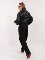 Czarne dresowe spodnie z kieszeniami RUE PARIS 