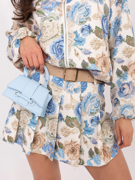 Niebieskie spódnico-szorty z plisowaniem