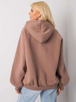 Jasnobrązowa ocieplana bluza dresowa Dina