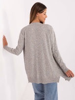 Grauer Cardigan mit Modalanteil.