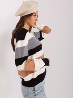 Hurt Jasnobeżowa damska czapka zimowa typu beret