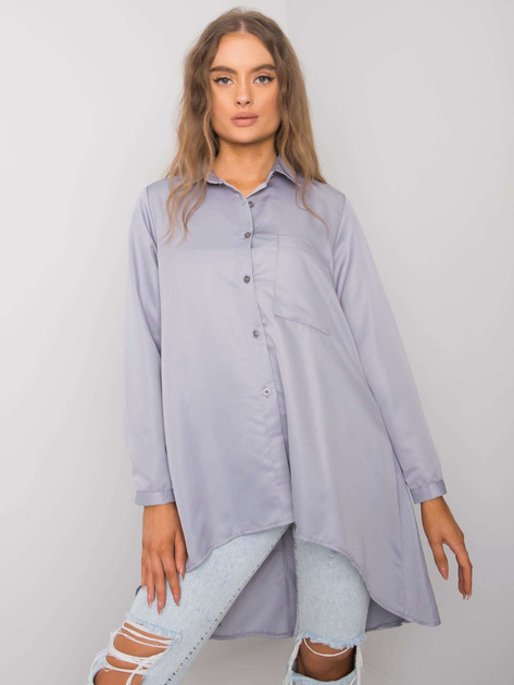 Szara koszula asymetryczna Brinleigh