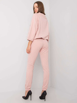 Brudnoróżowy komplet z aplikacjami Martille