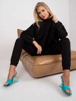 Czarna dresowa bluza basic bez kaptura