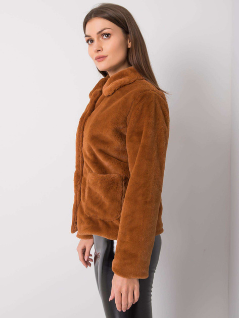 Brązowa futrzana kurtka Nyla RUE PARIS