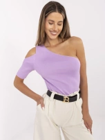 Liliowa bluzka na jedno ramię Lennah RUE PARIS