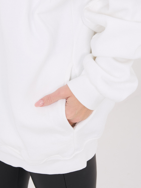 Ecru długa bluza bez kaptura