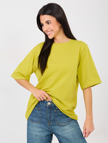 Lime women's t-shirt with a loose fit RUE PARIS.