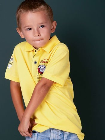 TOMMY LIFE Żółta koszulka polo chłopięca