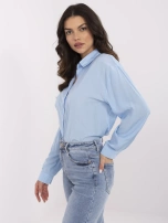 Jasnoniebieska rozpinana koszula z kołnierzykiem