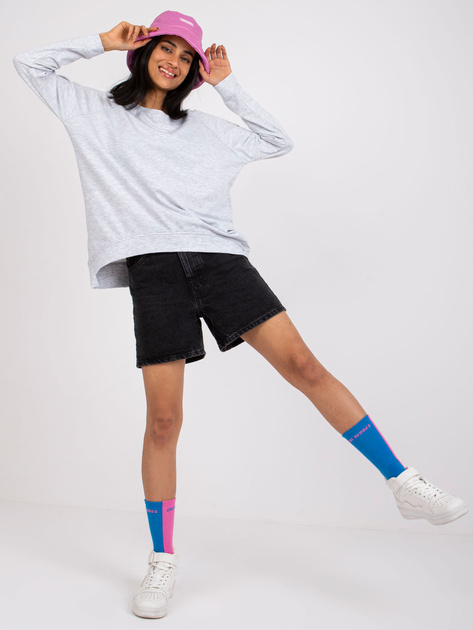 Jasnoszara bluza bez kaptura Nadia