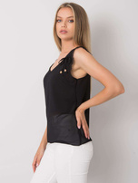 Czarny top z koronką Sapphire