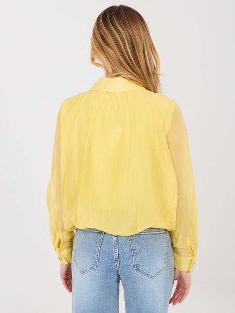 Żółta wizytowa bluzka z podszewką