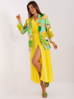 Hurtownia Zielono-żółta wzorzysta marynarka damska