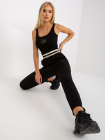 Czarne spodnie dresowe z kieszeniami OCH BELLA