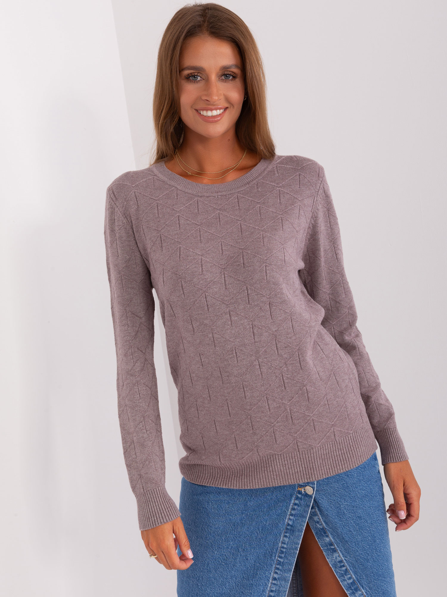 Hurt dirty purple classic sweater with cotton.