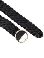 Hurt Black braided belt made of eco leather OCH BELLA.