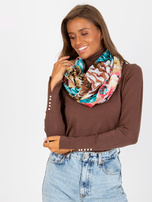 Hurtownia online Beżowa bawełniana chusta we wzory 