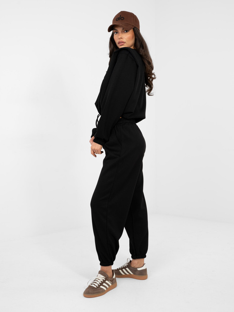 Czarny komplet ze spodniami typu jogger RUE PARIS