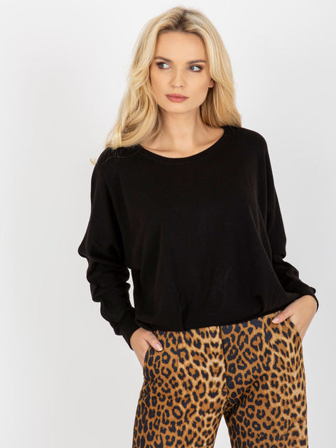 Hurt Czarna luźna bluzka z wiązaniem na plecach OCH BELLA