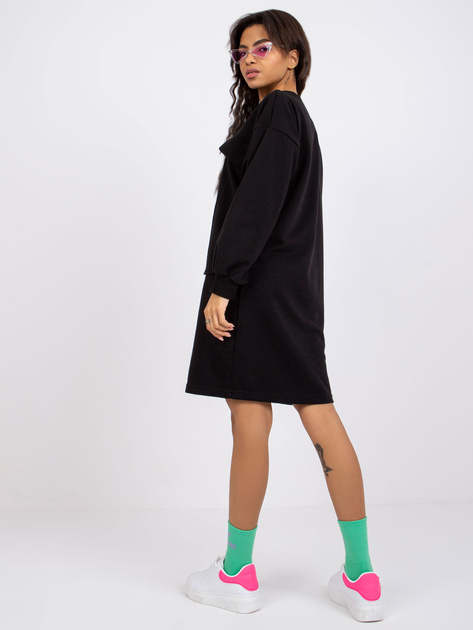 Czarna sukienka z kieszeniami Carrara