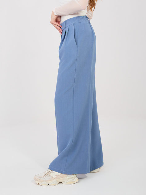 Brudnoniebieskie garniturowe spodnie wide leg RUE PARIS