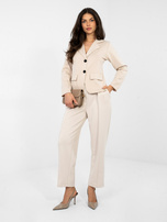 Jasnobeżowa dresowa marynarka z imitacją kieszeni