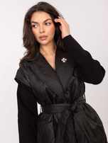 Czarna  kamizelka z zapięciem na guzik RUE PARIS 