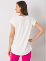 Ecru t-shirt z nadrukiem Aloha