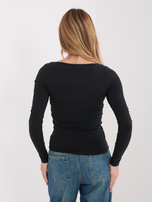 Czarna bawełniana bluzka basic