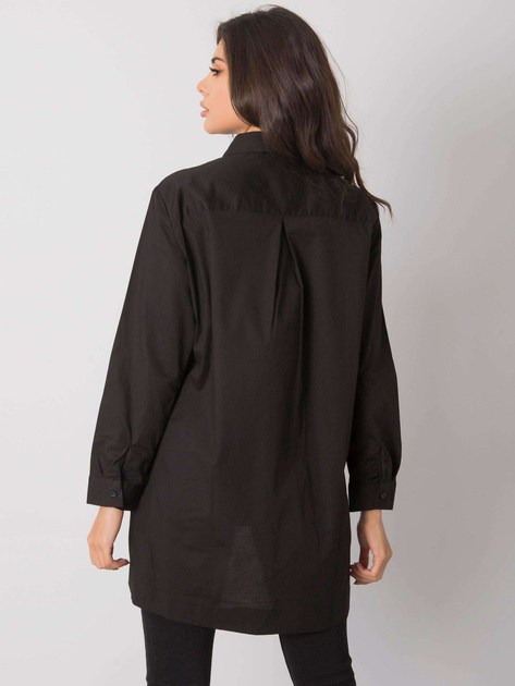 Czarna koszula z rozcięciami Amersham