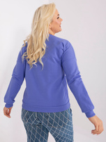 Hurt Brudnofioletowo-ecru bawełniana bluzka plus size