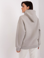 Hurt Szara ocieplana bluza z kapturem 