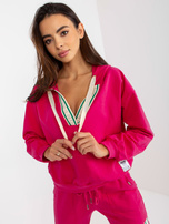 Hurt Fuksjowy bawełniany komplet casualowy z aplikacją 