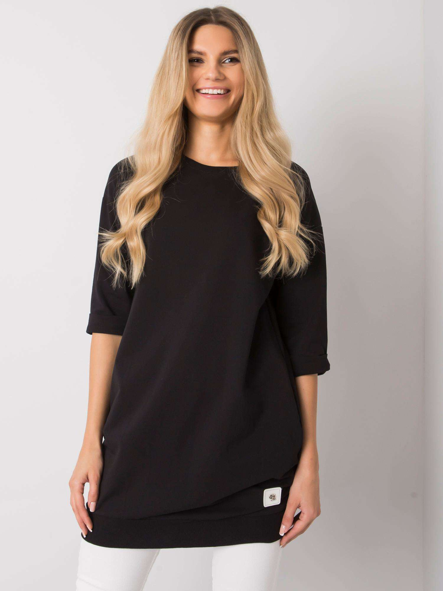 Czarna bluza z kieszeniami Iveta