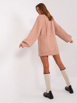 Hurt Brudnoróżowa sukienka dzianinowa o długości mini