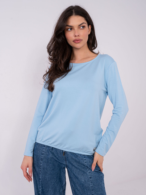 Jasnoniebieska casualowa bluzka z modalu