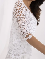 Biała ażurowa bluzka 2w1 z topem