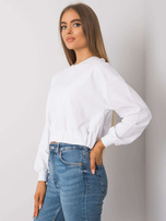 Elain Cotton Women's White Sweatshirt
