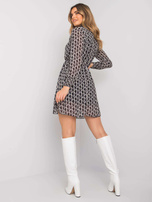 Czarna sukienka z nadrukiem Trinique RUE PARIS