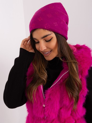 Großhandel Fuchsia Damen Wintermütze.